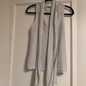 L’Academie polka dot shirt